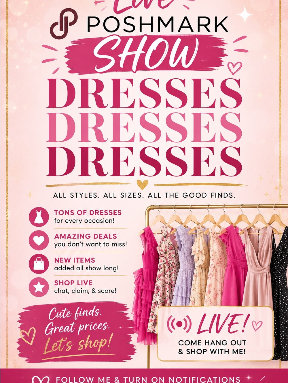 Poshmark Show Dresses Promotional Poster